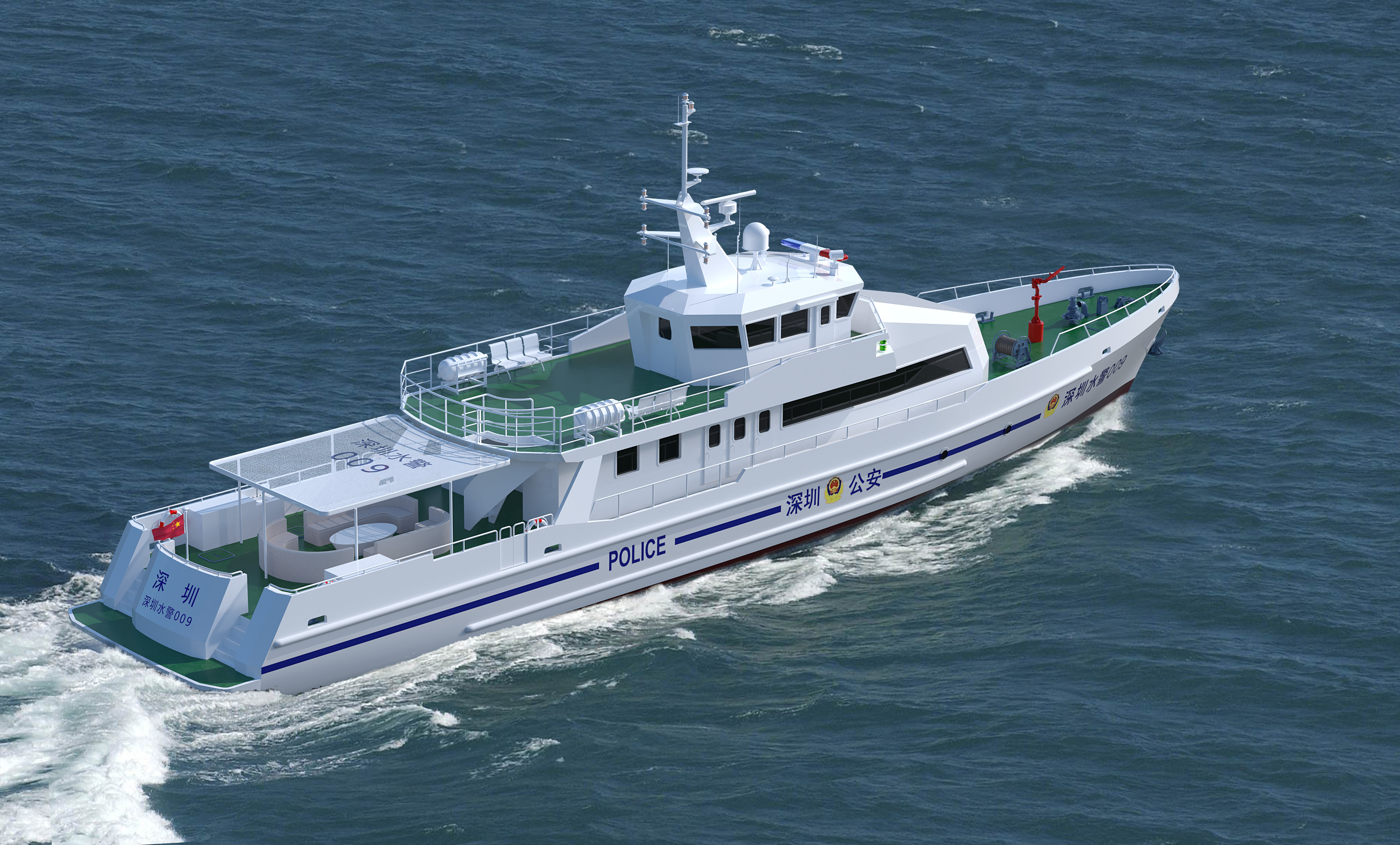 39米综合指挥执法船/39mCommand and Counter-Terrorism Law Enforcemet Vessel